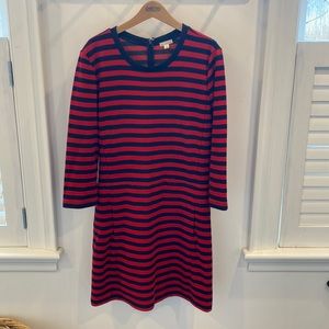 GAP Red and Navy Sweater Shift Dress w Pockets